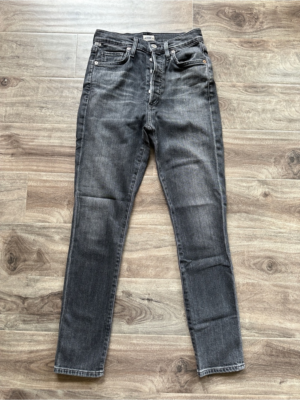 Citizens Of Humanity Women's Black Gray High Rise Ankle Jeans 25